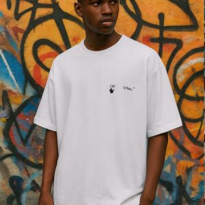 Anagram Embroidered Pocket T-Shirt – White