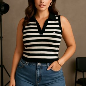Modern Edge Collared Crop Tank